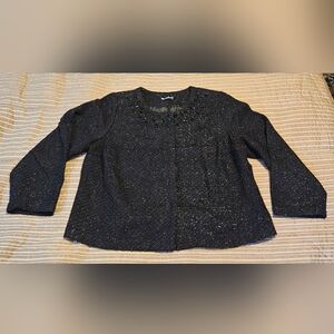 Fashion Bug Black Sparkle & Beaded Blazer 20W